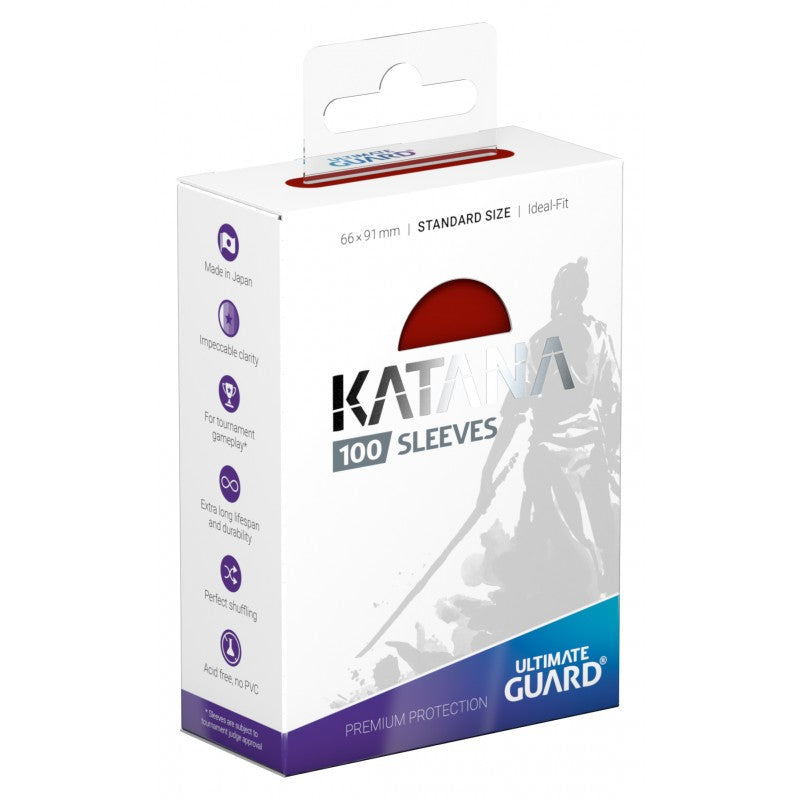 Red - Katana Card Sleeves (Ultimate Guard)  MinMaxGames