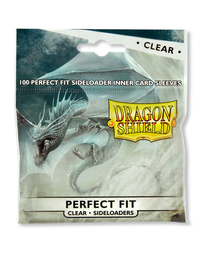 Clear 100Ct Pack - Perfect Fit Side Loaded Card Sleeves (Dragon Shield)