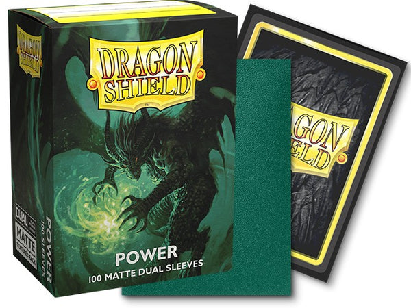 Power Green - Dual Matte Card Sleeves (Dragon Shield)