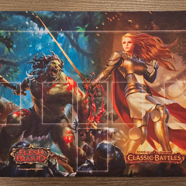Rhinar vs Dorinthea Classic Battles - Playmat (Flesh and Blood