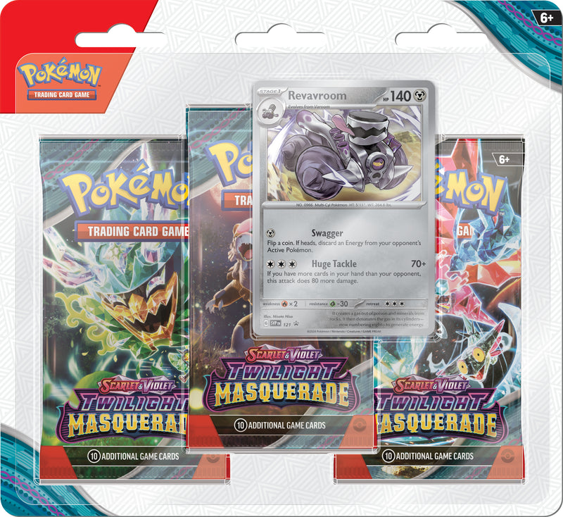 Pokemon Scarlet & Violet 6 Twilight Masquerade 3-Pack Blister