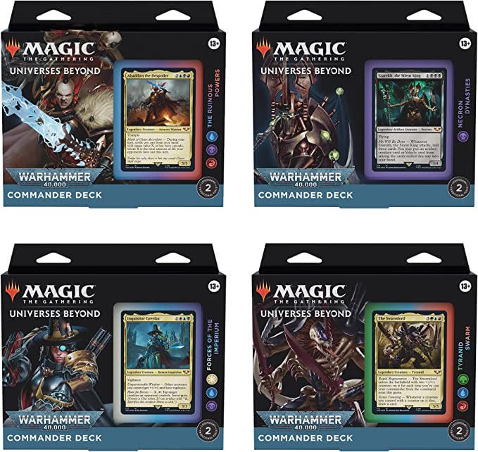 Universes Beyond: Warhammer 40,000 - Commander Deck Display [Set of 4] (Magic the Gathering)