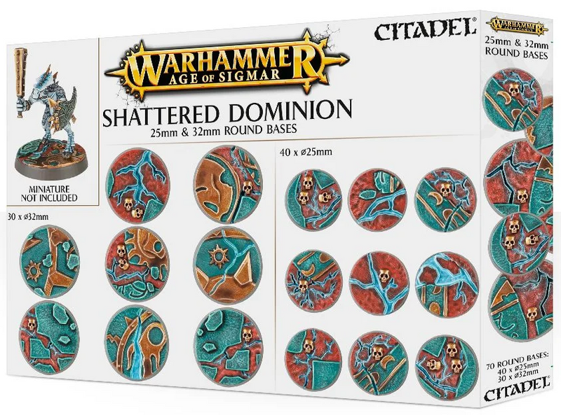 Shattered Dominion: 25 and 32mm Round Bases (Warhammer Age of Sigmar - Games Workshop)