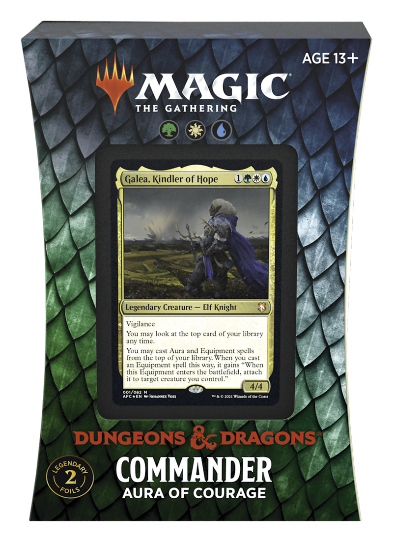 Aura of Courage - Adventures in the Forgotten Realms Commander Deck (Magic: The Gathering)