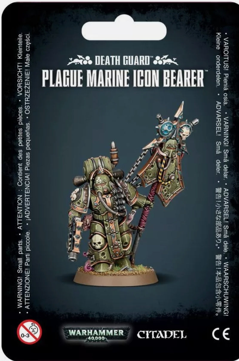 Chaos Space Marines - Death Guard: Plague Marine Icon Bearer (Warhammer 40,000 - Games Workshop)