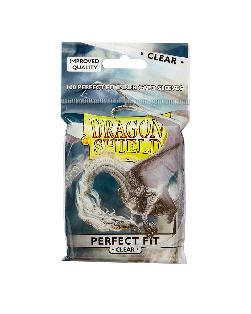 Clear 100Ct Pack - Perfect Fit Card Sleeves (Dragon Shield)
