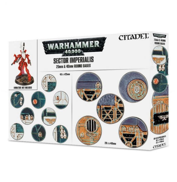 Sector Imperialis 25mm and 40mm Round Bases (Warhammer 40,000 - Games Workshop)