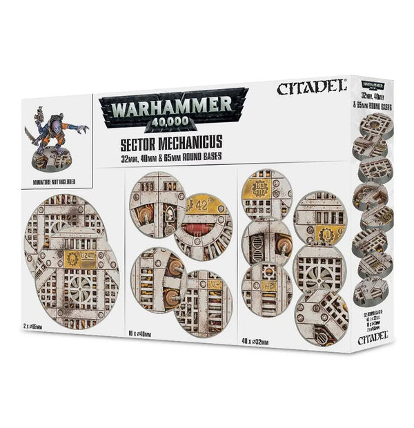 Sector Mechanicus: 32mm, 40mm, and 65mm Round Bases (Warhammer 40,000 - Games Workshop)