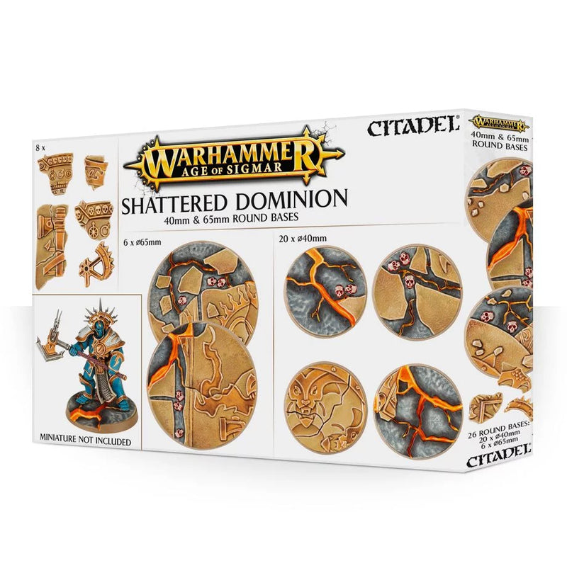 Shattered Dominion: 65mm and 40 mm Round Bases (Warhammer Age of Sigmar - Games Workshop)